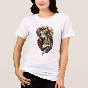 Camiseta Triblenda Guardiana ligada a la luna Ella de la luna del lob
