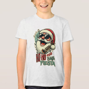 Camiseta Triblenda Guay divertido Santa Claus con gafas de sol - Ho-h