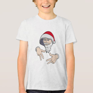 Camiseta Triblenda Guay Gangsta Hip Hop Hand Rap Santa Claus