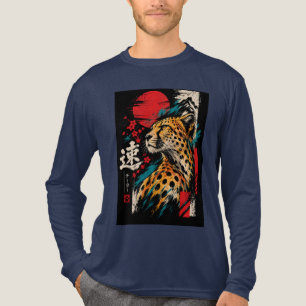 Camiseta Triblenda Guepardo Colorido de Moda Callejera Japonesa – Sal