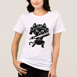 Camiseta Triblenda Guerrero de gatos de Samurai - Luchador guatito de