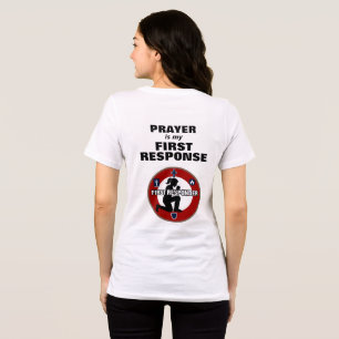 Camiseta Triblenda Guerrero de Oración Primer Respondedor Cristiano