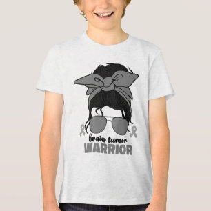 Camiseta Triblenda Guerrero De Tumores Cerebrales Para Mujeres Se Enf