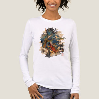 Camiseta Triblenda Guerrero Demonio Oni Azul | Mitología Yokai Japone