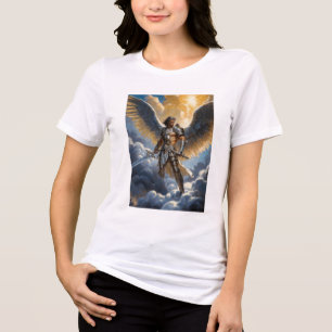 Camiseta Triblenda Guerrero Dorado del Arcángel Miguel del Cielo
