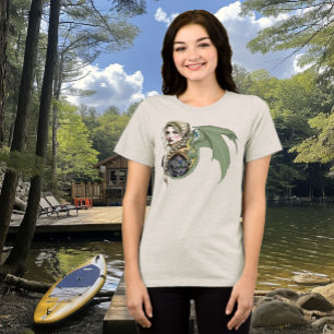 Camiseta Triblenda Guerrero Elfo Dragón Fantasía Mágico Medieval Melo