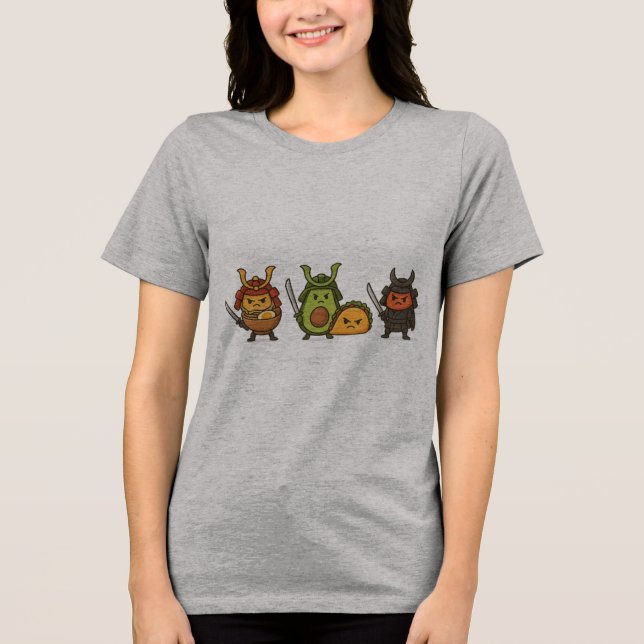 Camiseta Triblenda Guerreros de comida de Samurai (Anverso)