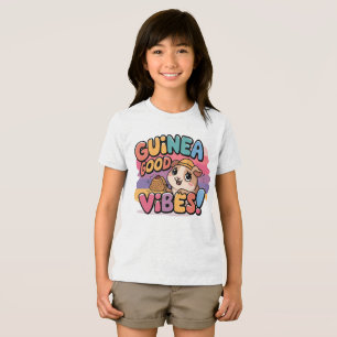 Camiseta Triblenda Guinea Cerdo buenas vibraciones arte colorido