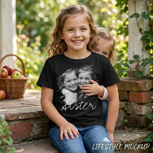 Camiseta Triblenda Guion de Hermana Hermana Foto Personalizada Elegan