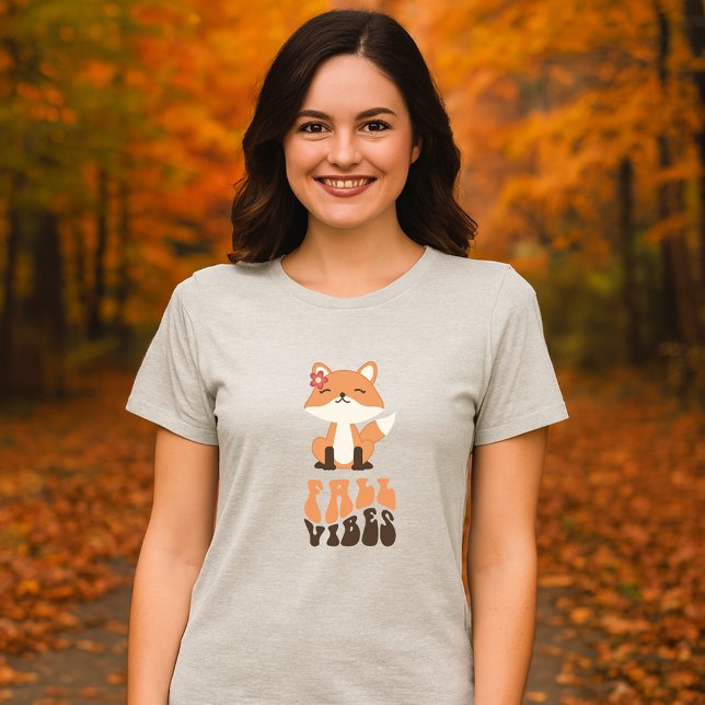 Camiseta Triblenda Guión de Ilustracion de Fox y Vibes de Caída Retro (Subido por el creador)