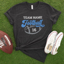 Guión personalizado del equipo de fútbol azul negr