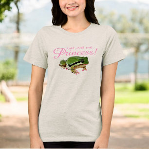 Camiseta Triblenda Guirnalda de uñas rosadas de princesa de rana humo