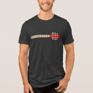 Camiseta Triblenda Guitarra acústica Cuello carbonero negro