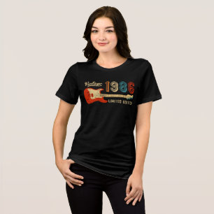 Camiseta Triblenda Guitarrista de bajo eléctrico de cumpleaños número
