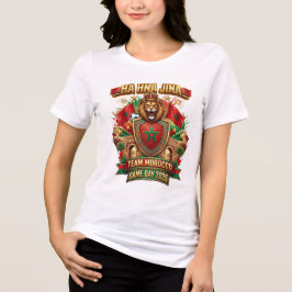 Camiseta Triblenda 🇲🇦 HA HNA JINA Equipo Marruecos Día de Partido 2