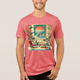 Camiseta Triblenda Habitación familiar de la era espacial de la Flori