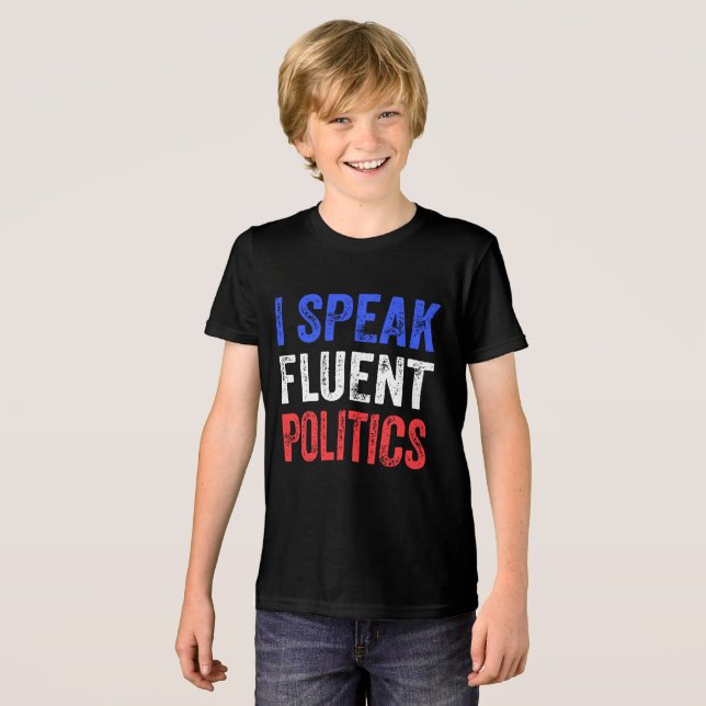 Camiseta Triblenda Hablo Política Fluida Divertida Política (Anverso Completo)