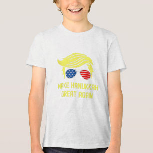 Camiseta Triblenda Hacer a Hanukkah grande de nuevo Trump judío
