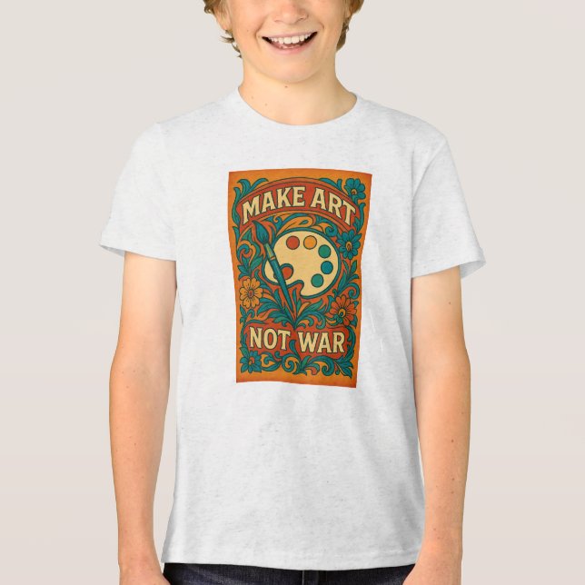 Camiseta Triblenda Hacer arte, no guerra - (Anverso)