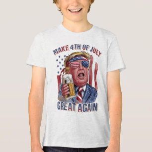 Camiseta Triblenda Hacer El 4 De Julio Grande De Nuevo La Cerveza Tru