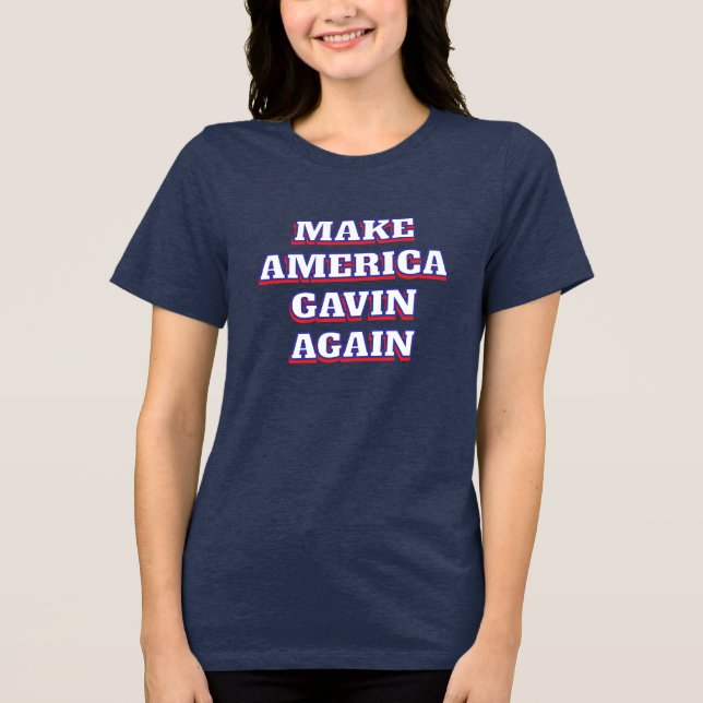 Camiseta Triblenda Hacer que Estados Unidos gire de nuevo | Humor pol (Anverso)