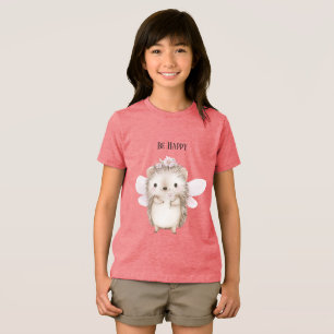 Camiseta Triblenda Hada Erizo Lindo Sé Feliz Floral