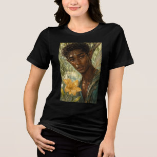 Camiseta Triblenda Hadas de Floración Tropical: Macho en flor amarill