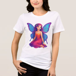 Camiseta Triblenda Hadas Mariposa Magicas de Color Violeta Encantado