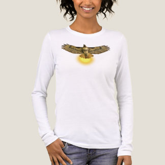 Camiseta Triblenda Halcón de Cola Roja volando hacia el sol