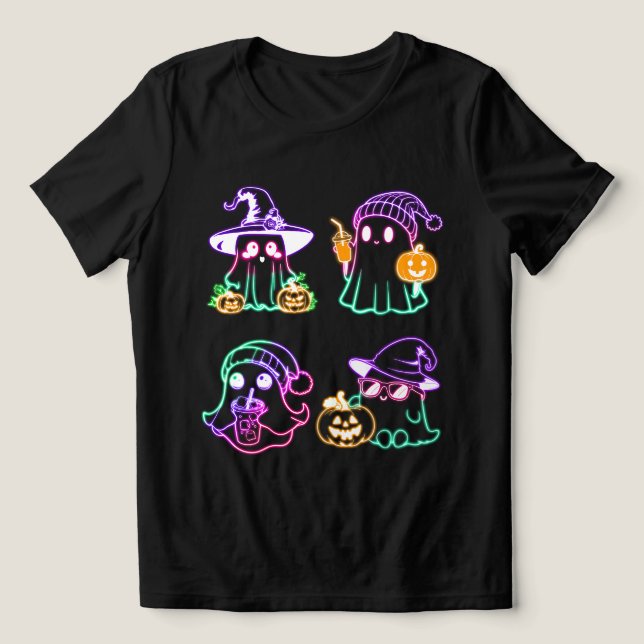 Camiseta Triblenda Halloween Boo Neon Ghost (Diseño delantero )