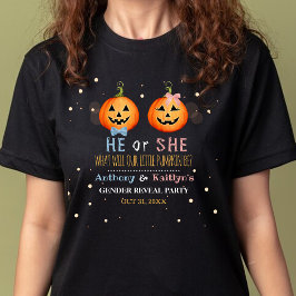 Camiseta Triblenda Halloween Calabaza género revelar Fiesta