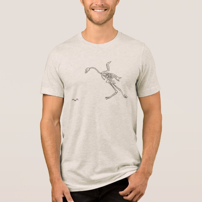 Camiseta Triblenda Halloween Chicken Skeletal (Anverso)