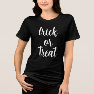 Camiseta Triblenda Halloween con escritura moderna para las mujeres