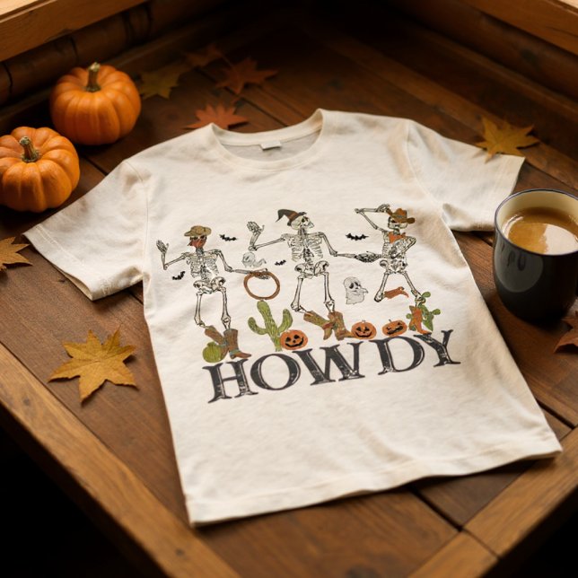Camiseta Triblenda Halloween Cowboy Desert Skeleton Funny (Subido por el creador)