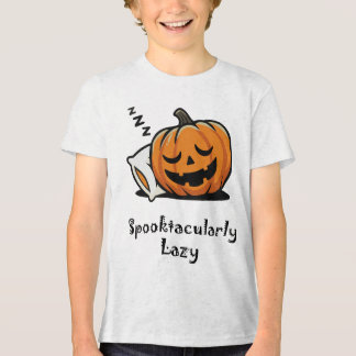 Camiseta Triblenda Halloween de Calabaza Dormilona Espeluznante