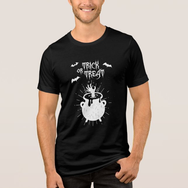 Camiseta Triblenda halloween de cauldron de bruja (Anverso)