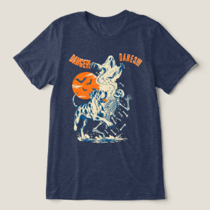 Camiseta Triblenda Halloween de Gran Danés Personalizado Peligro