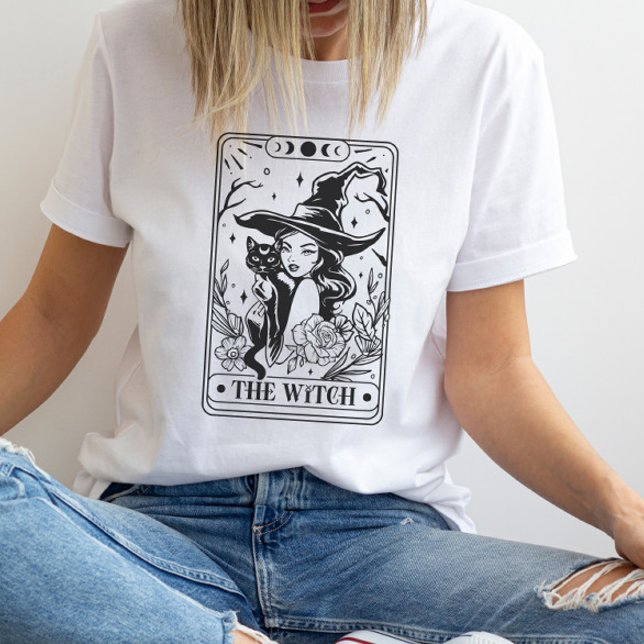 Camiseta Triblenda Halloween de la tarjeta Tarot de brujas (Subido por el creador)