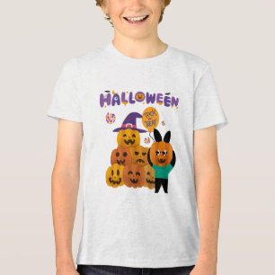 Camiseta Triblenda Halloween de los niños de Jack O Lanterns