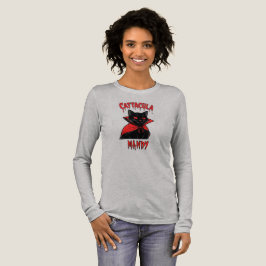 Camiseta Triblenda Halloween del gato del vampiro negro catacula