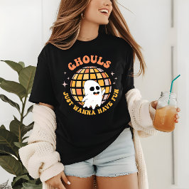 Camiseta Triblenda Halloween Disco Fiesta Ghoul Modern Funny