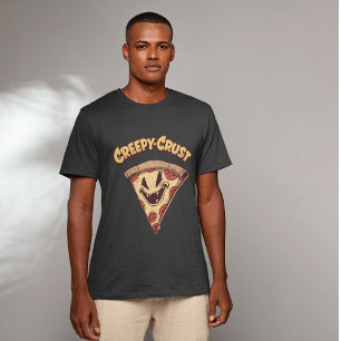 Camiseta Triblenda Halloween espeluznante Crust Pizza Slice Pun