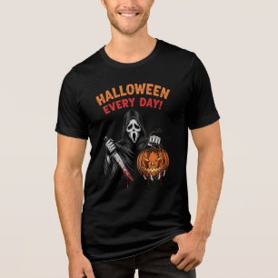 Camiseta Triblenda Halloween Every Day Horror Pumpkin Mask T-Shirt