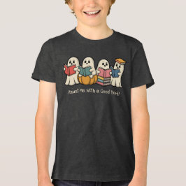 Camiseta Triblenda Halloween Fantasmas leyendo libros Personalizable 