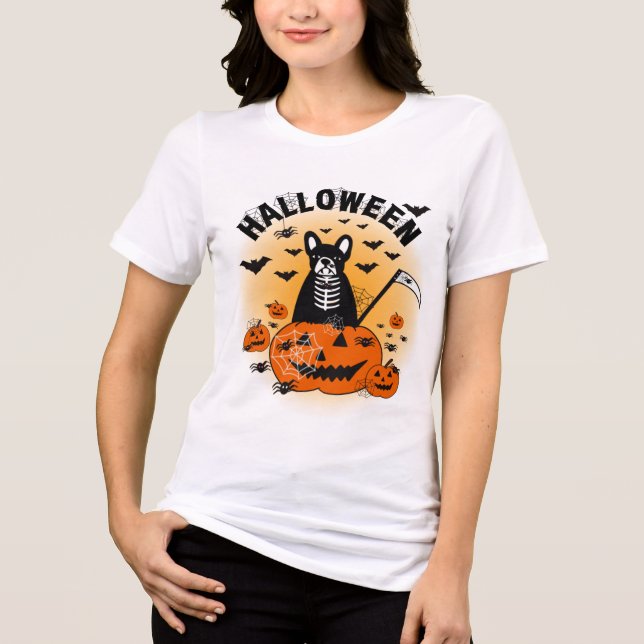 Camiseta Triblenda Halloween Frenchie (Anverso)