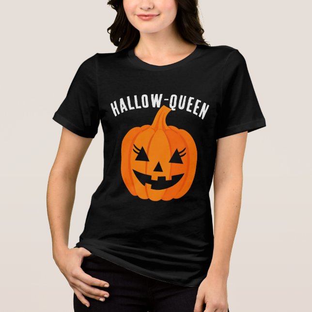Camiseta Triblenda Halloween Hallow-Queen Jack-O-Lantern Personalizad (Anverso)