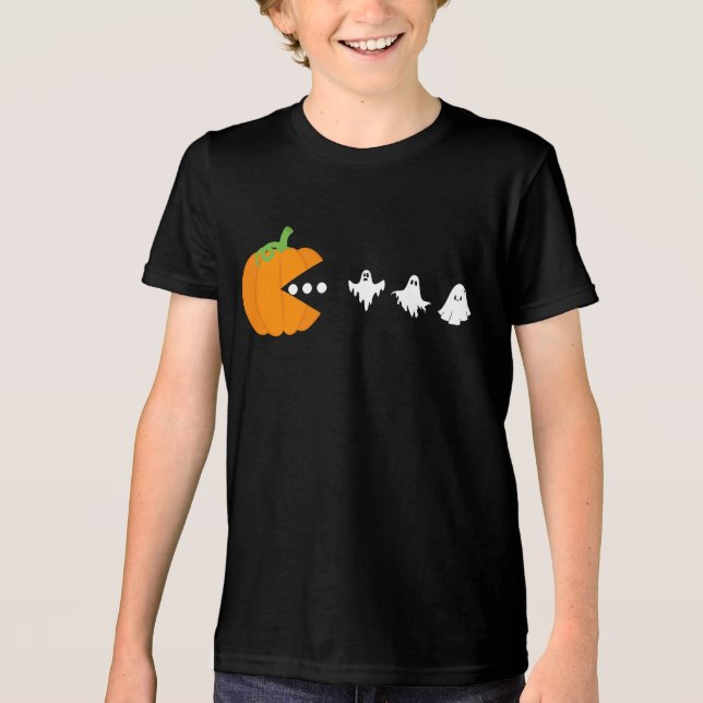 Camiseta Triblenda Halloween Halloween Halloween hombres que juegan f (Anverso)