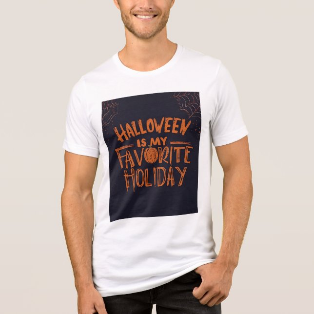 Camiseta Triblenda Halloween is my favorite design T Shirt  (Anverso)