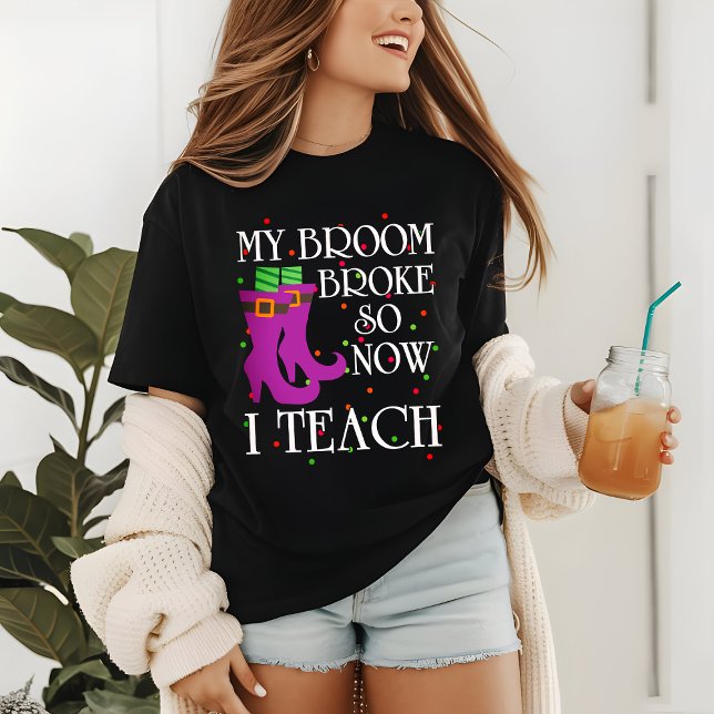 Camiseta Triblenda Halloween Maestra Bruja Graciosa Moderna (Subido por el creador)