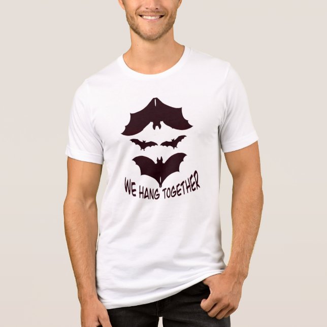 Camiseta Triblenda Halloween, murciélago, divertido, festivo, familia (Anverso)